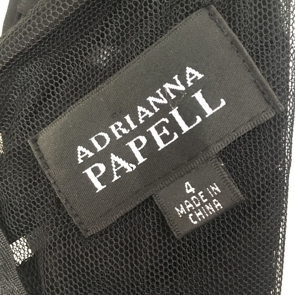 Adrianna Papell Black Shutter Pleat Cocktail Dress - Picture 7 of 8